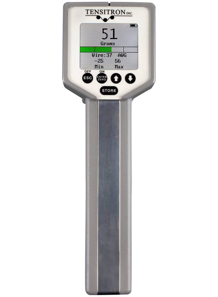 Tensitron TX-1 Medidor de tensión de gatillo digital para alambre fino &amp; Filamentos