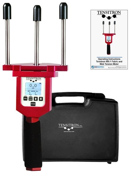 Tensitron WX-1 Medidor de Tensión Digital para Materiales de Tela, Lámina y Banda