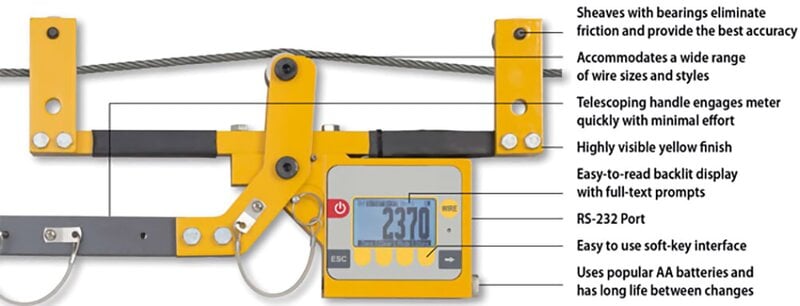 Dillon TTXL High-Capacity Cable Tension Meter